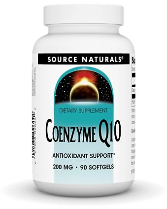 Source Naturals Coenzyme Q10, Antioxidant Support*, for Heart, Brain, Immunity, & Liver Support, 200 mg - 90 Softgels