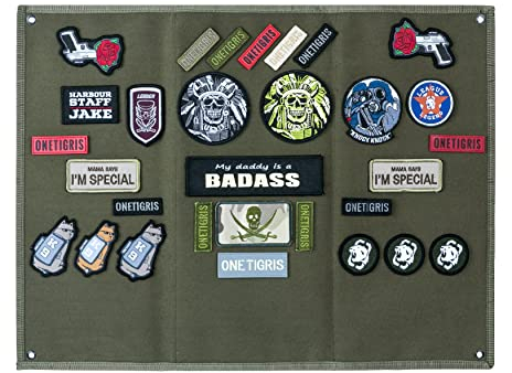 OneTigris Morale Pannello Patch Supporto per Toppe Tattiche Militari, Ranger verde