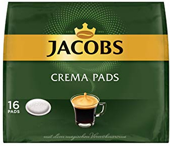 Jacobs Crema Classic, Kaffee Pads, 16 Stück, 5er Pack, 525 G, Mittlere Röstung