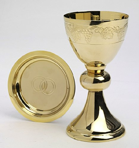 Altarkelche Kelch mit Patene vergoldet (Höhe 19 cm)