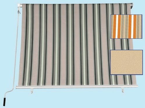 FRASCHETTI Tenda da Sole a Caduta Misure 300x250H cm Colore Verde/Beige - Tessuto 280gr/mq