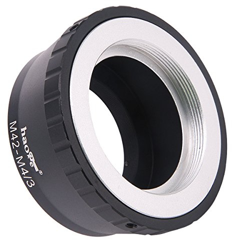 haoge Manuelle Lens Mount Adapter für 42 mm M42 Mount-Objektiv zu Olympus und Panasonic Micro Four Thirds MFT m4/3 M43 Mount Kamera