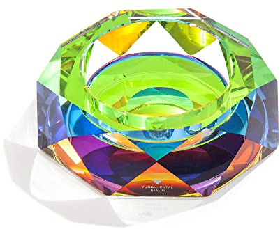 Fundamental Berlin | Regenbogen Kristall Schale klein | Kristall chromatierenden Folie | Entworfen in Berlin (14.5 cm x 4 cm)