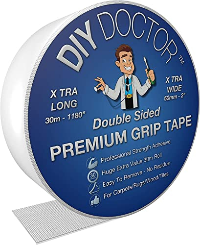 DIY Doctor Nastro Biadesivo 50mm x 30m – Extra Forte e Durevole per Casa e Uso Professionale