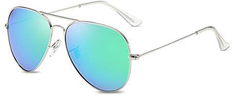 LumiSyne Mode Polarisiert Sonnenbrille Für Herren Damen Retro Pilotenbrille UV 400 Schutz Verspiegelt Linse Metallrahmen Für Fahren Reise