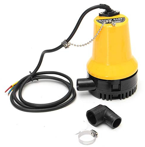 TOOLSTAR Submersible Pump, DC 12V Submersible Water Pump 50W 4200L/H Submersible Dirty/Clean Water Pump for Pool, Tub, Puddle Water Transfer