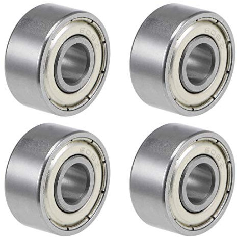 sourcing map 4 Stück Kugellager Rillenkugellager 608-10ZZ 8mm Innendurchm 22mm Außendurchm 10mm Bohrung Doppelt Geschirmt Chromstahl Z2 für Skateboard 3D Drucker Roller Inline Skates