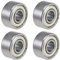 sourcing map 4 Stück Kugellager Rillenkugellager 608-10ZZ 8mm Innendurchm 22mm Außendurchm 10mm Bohrung Doppelt Geschirmt Chromstahl Z2 für Skateboard 3D Drucker Roller Inline Skates