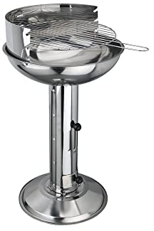 MICHELINO Bruno Edelstahl Standsäulengrill für Holzkohle rund Ø 39cm