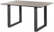 MASSIVMOEBEL24.DE Esstisch Akazie 140x90 braun lackiert/U-Beine Anth. matt Swiss Edge