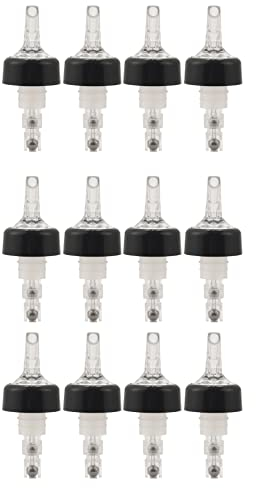 RUANI 12 x 25ML Pourer Clear Auto Measure Optic Quick Pourers