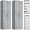 mokebo® Mehrzweckschrank Set 2-teilig 'Die Allzweckwaffe', Schrank-Set mit Aktenschrank & Besenschrank in Betonoptik BZW. Grau, auch als Moderne Wohnwand