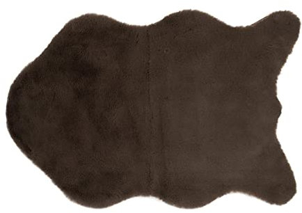 Gözze - Eleganter und Weicher Teppich aus Kunstleder, 60 x 90 cm - Taupe