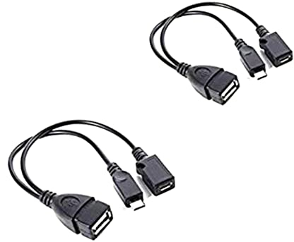 Liummrcy, 2 Paquete USB Netzwerk Adapter TV Kabel Adaptador Ethernet Adapter Fire TV Stick 4K Fire TV Stick Adaptador USB Puerto USB Terminal Adaptador OTG Cable para Fire TV 3 o 2da Gen