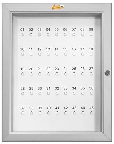 BACHECA PORTA CHIAVI CON SERRATURA 45 POSTI VERTICALE UFFICIO HOTEL OFFICINA