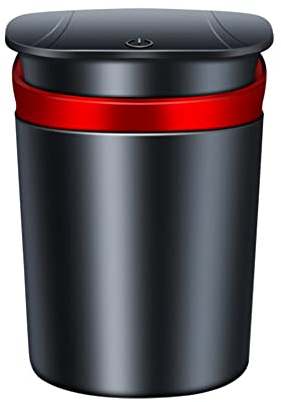 SPAART Auto-Aschenbecher mit Licht für Opel Astra Corsa Insignia Mokka Zafira Crossland Vectra Grandland, Mini Multifunktion Rauchfreier Tragbarer Winddichter Aschenbecher,3 Red