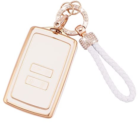 Koaudb Autoschlüssel Hülle Cover Passt für Clio Megane Koleos Kadjar Talisman Captur Espace Dacia Duster 4 Tasten Schlüsseletui TPU Schlüsselhülle mit Schlüsselanhänger (Rnl)