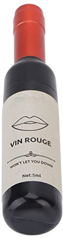 Forma de Botella de Vino Lápiz Labial Líquido 5ml Super Pigment Lock Color de Labios Húmedo para Mujeres para Fiesta (Naranja)
