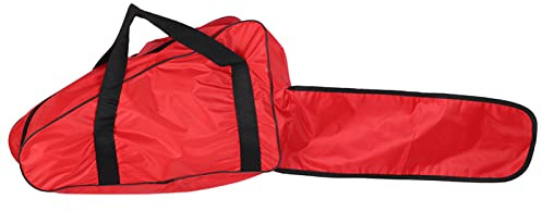 Glomora Kettensägen Tasche, Oxford Stoff Wasserdicht & Robust, Für 12-18 Zoll Kettensägen, Transporttasche mit Verstärkten Tragegriffen, Für Holzfäller und Gartengeräte, Aufbewahrungskoffer (Rot)
