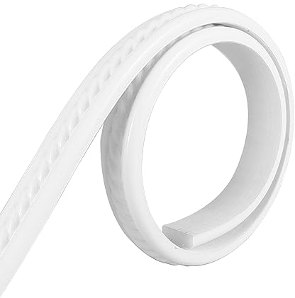 Deckenleisten, Selbstklebende Verkleidungsleiste, DIY Home Decor auf dem Spiegelrahmen der Schranktür, Wand, Decke, Boden, Schrank, Fliesen, Kanten, Zierleisten (5M*(20mm*7mm), Weiß)