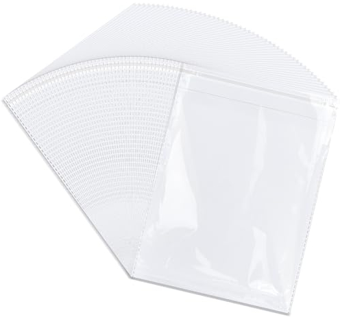 JIANTA 100 Stück Cellophantüten selbstklebend groß, Plastikbeutel selbstklebend, Transparente Plastiktüten mit Klebeverschluss, OPP Zellophanbeutel für Süßigkeiten Keks Fotos Kleidung(30×40cm)