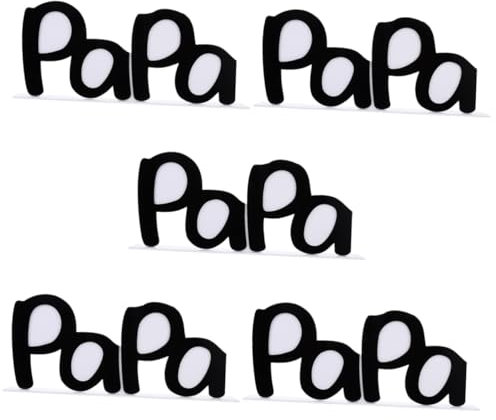 Amosfun 5st Bilderrahmen Zum Vatertag Vater Geburtstagsgeschenk Haushaltswaren Tischschilder Für Den Vatertag Pflanzenexemplar Vati Buchstabe Acryl Haushaltsprodukte