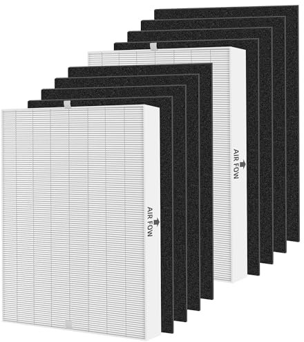 AP-1512HH Filter Replacement for Coway Airmega AP-1512HH Air Purifier, HEPA Filter Set Suitable for AP-1518R 200M Purifier, 2 True HEPA Filters and 8