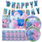 Party teller 62 pcs Geburtstag Party Geschirr, stitch Partygeschirr Set, Pappteller Kindergeburtstag mit Luftballons, stitch Luftballons Pappteller Servietten Tischdecke