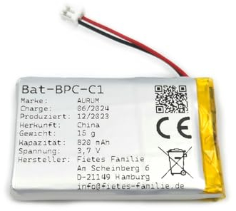 Akku kompatibel mit Babymoov Babyphone Premium Expert Handy Care Touch Essential Yoo-Feel Yoo-See Yoo-Travel Yoo-Care Yoo-Moov Babyfon (Babymoov Expert Care/Premium Care, Typ A (2 Kabel))