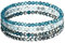 Uwiyo Bracelet de Bohème en Perles de Cristal 4 Pièces Bracelet Pierre Naturelle Femme Réglable Bracelets de Perle Cristaux Multicouches (Bleu#2)