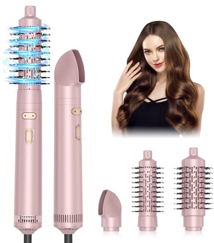 Rotierende Warmluftbürste Haarbürsten, Föhnbürste, Heissluftbürste mit 2 Bürstenföhn 38MM/50MM, 2 Temperaturen, Lockenstab Automatisch,Haartrockner Bürste und Styler Volumizer, schönheitstocher