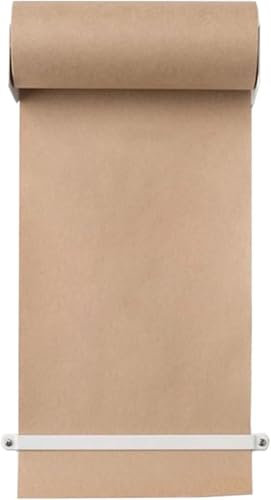 JvFbjLF Wandmontierter Kraftpapierrollenhalter for Graffiti-Tafel, Breite 50/38/26,3/14,5 Zoll(White Steel,67cm/26.3)
