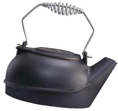 predolo Camping Water Kettle 2.5L Cast Iron Teakettle for Hiking Fishing Campfire