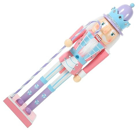 PHENOFICE Unico Pupazzo Di Schiaccianoci Di Natale in Legno Decorazione Da Tavolo Per La Stagione Natalizia Ornamento Da Tavolo Dipinto A Mano