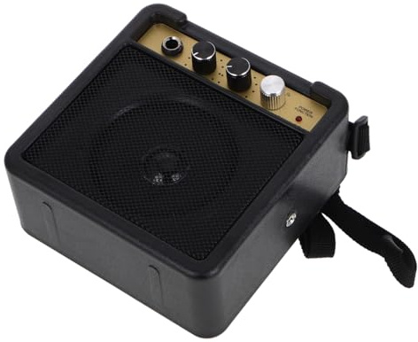 jojofuny Kleiner Gitarrenverstärker 5w mit Vielseitiger Anschlussmöglichkeit und Hochauflösendem aus Kunststoff und Metall für Gitarrenübungen Zuhause