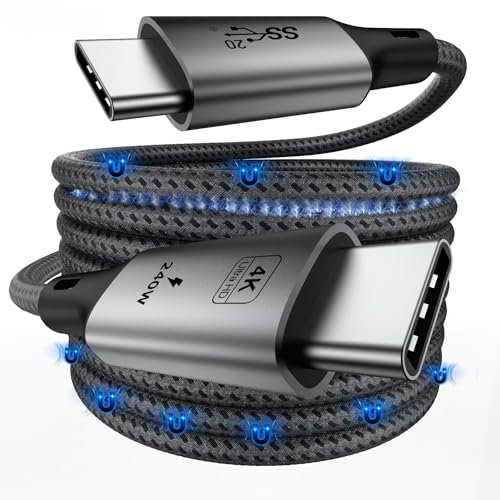 Cable USB-C Magnetico de 1.5 Metros Super Rapido, 3.2 4k 20Gbps 240w, Resistente y Ultra Rapido. (3.2 4k 20Gbps 240w, NEGRO, 1.5 METROS)