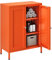 Armario Metalico,Mueble Baño de Suelo con 2 Puertas y 2 Estantes Ajustables,Marco de Acero Pare Baño,Cocina,Salón,30 x 60 x 80AL cm, Naranja