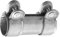 Unifizz Adjustable Exhaust Pipe Tube Connector Sleeve Clamp 43mm-49mm 117mm, No Welding, Easy Install
