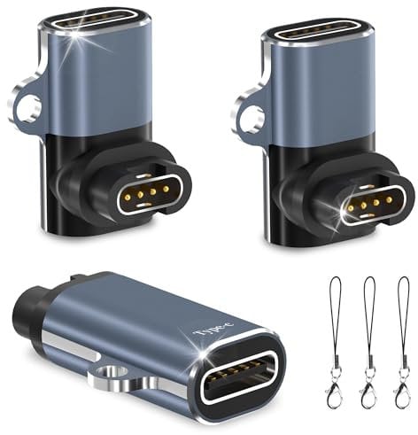 3 Stück USB-C-Ladeadapter für Garmin-Uhren,USB C Ladekabel Adapter für Garmin Fenix 8/8 Solar/7S/7X/E/6,Forerunner 945/955/965/265/55,Tactix,Vivoactive 4S/5,Venu 2S/3S/SQ,Epix Pro 2,Instinct 2X
