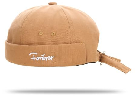 YAMEE Docker Cap Herren Vintage Bestickte,Matrosenmütze Damen Trendige Street Fashion,Beanie Mütze Unisex Verstellbares,Seemannsmütze Herren Casual,Harbour Hat,Bikermütze(Kappenumfang:56-58cm)