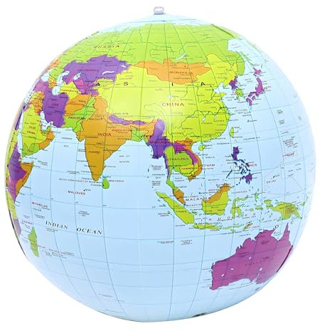 1 Pcs Weltkugel Aufblasbar,Globus Aufblasbar,Wasserball Weltkugel für Strandball Wissenschaft Geographie Bildung - 30cm