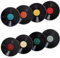 8 Stück Schallplatten Dekoration Wand,PVC Vinyl-Schallplatten,Wand Deko, Abdichtung Retro Deko für Dekoration von Bars,Café,Zuhause,Party