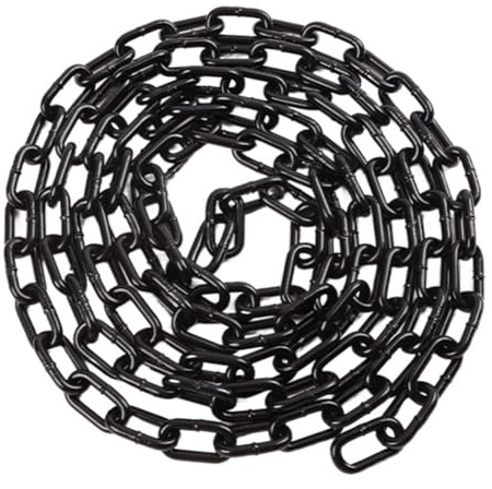 10 m Stahlkette aus Kohlenstoffstahl 3 mm - Kette Schwarz, Starke Stahlkette, Sicherheitskette, Schwarz Gliederkette für Lampenkette, Hundekette, Absperrketten
