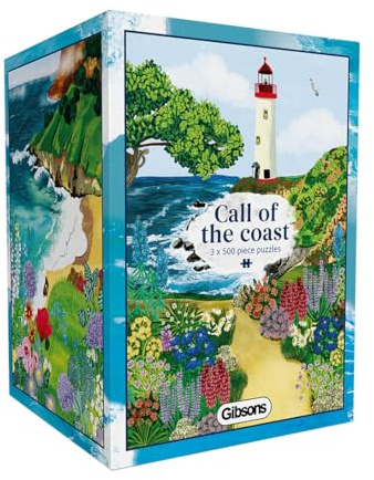 Gibsons Puzzle Call of the Coast 3x500 Teile Landschaft Puzzle