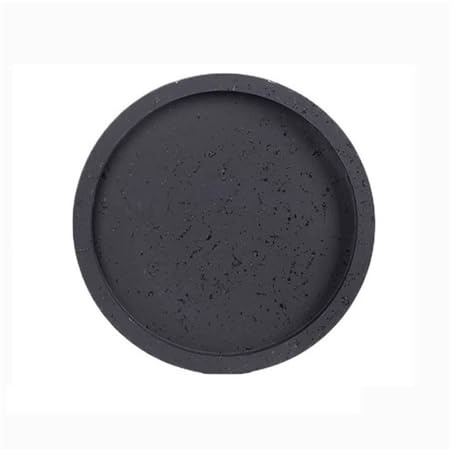 changgengyi Pflanzschale Große Pflanzuntersetzer, Tropfschale, runde Pflanzenpalette aus Kunstharz for drinnen und draußen(Black,XXL)