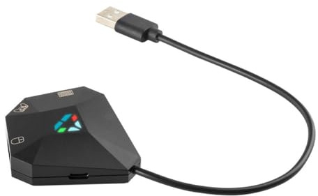 Gettimore Adaptador de teclado y mouse para PS4, PS5, Xbox One y Nintendo Switch con asignación de teclas personalizada
