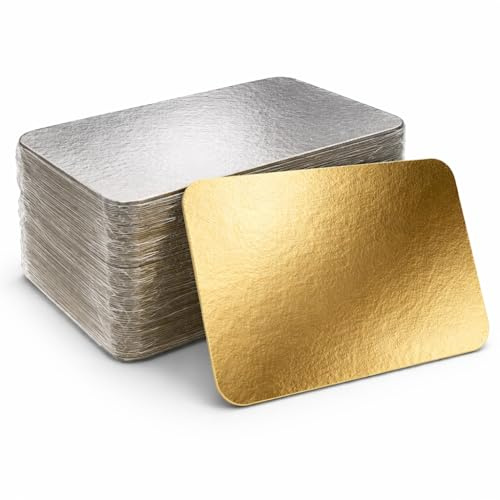 ZENIC | 100 Bases de Loncheado para Envasadora al Vacío | Cuenta con una Cara Dorada y Otra Plateada | 175 x 250 mm, Bandejas para Embutidos, Jamón y Embutidos, Uso Doméstico y Profesional