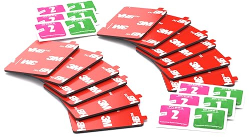 Neutrade Double Sided Sticky Pads Compatible with GoPro Helmet Mounts, Nextbase Dashcam Spare Replacement Set of adhesive pads (Pack of 12)