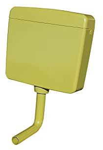 Belvit WC Spülkasten 3-9L Aufputzspülkasten, Moosgrün | geräuscharm & wassersparend, Start-Stopp-Funktion, 3-fach Anschluss, Komplettset