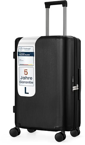 4FLY Leichter Premium Hartschalen-Reisekoffer L - Groß 68 cm (67L) – Trolley Koffer mit TSA-Schloss, 4 Spinner-Doppelrollen & Aluminium-Teleskopgriff, Aufgabegepäck Reisegepäck